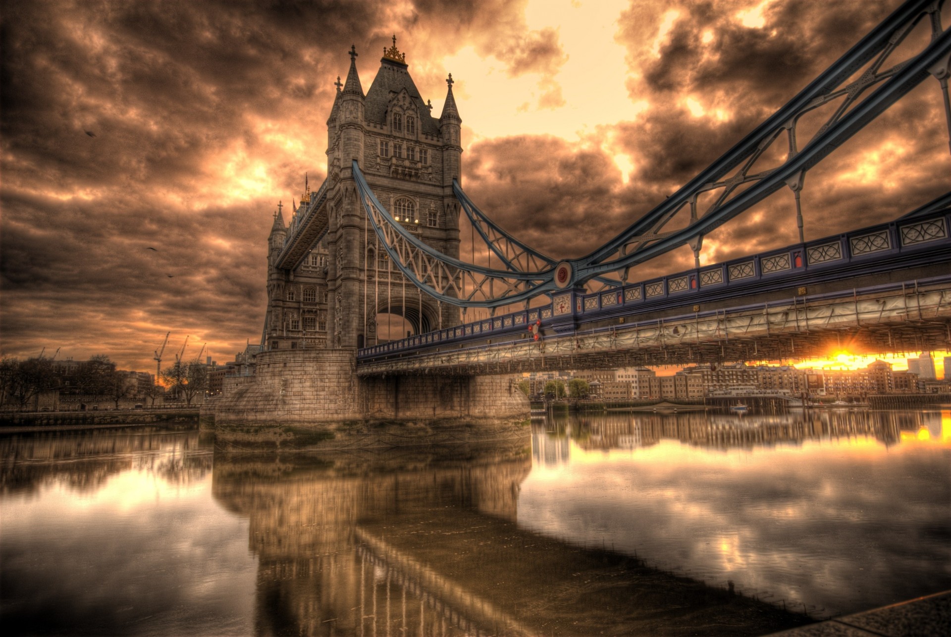 england bridge hdr river