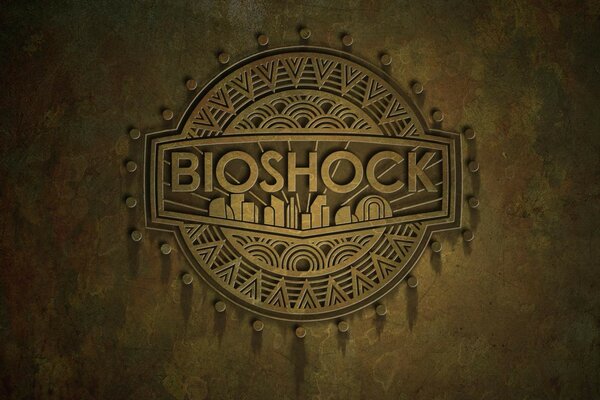 Bioshock logo, on an old worn background