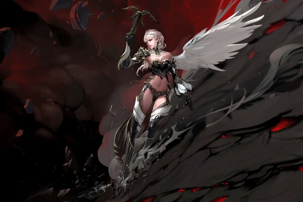 Girl got wings in lineage 2