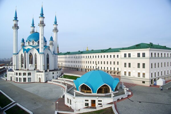 The city of Kazan is a gray mosque