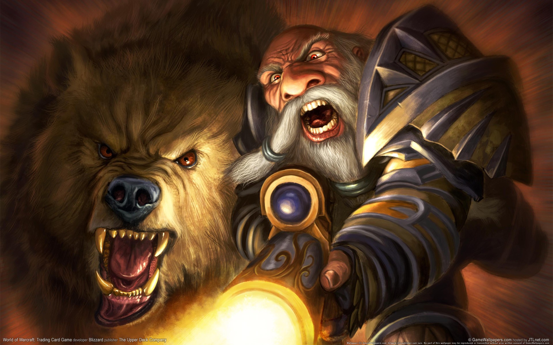 mondo di warcraft wow cacciatore nano animale domestico orso colpo pistola nano giunta a