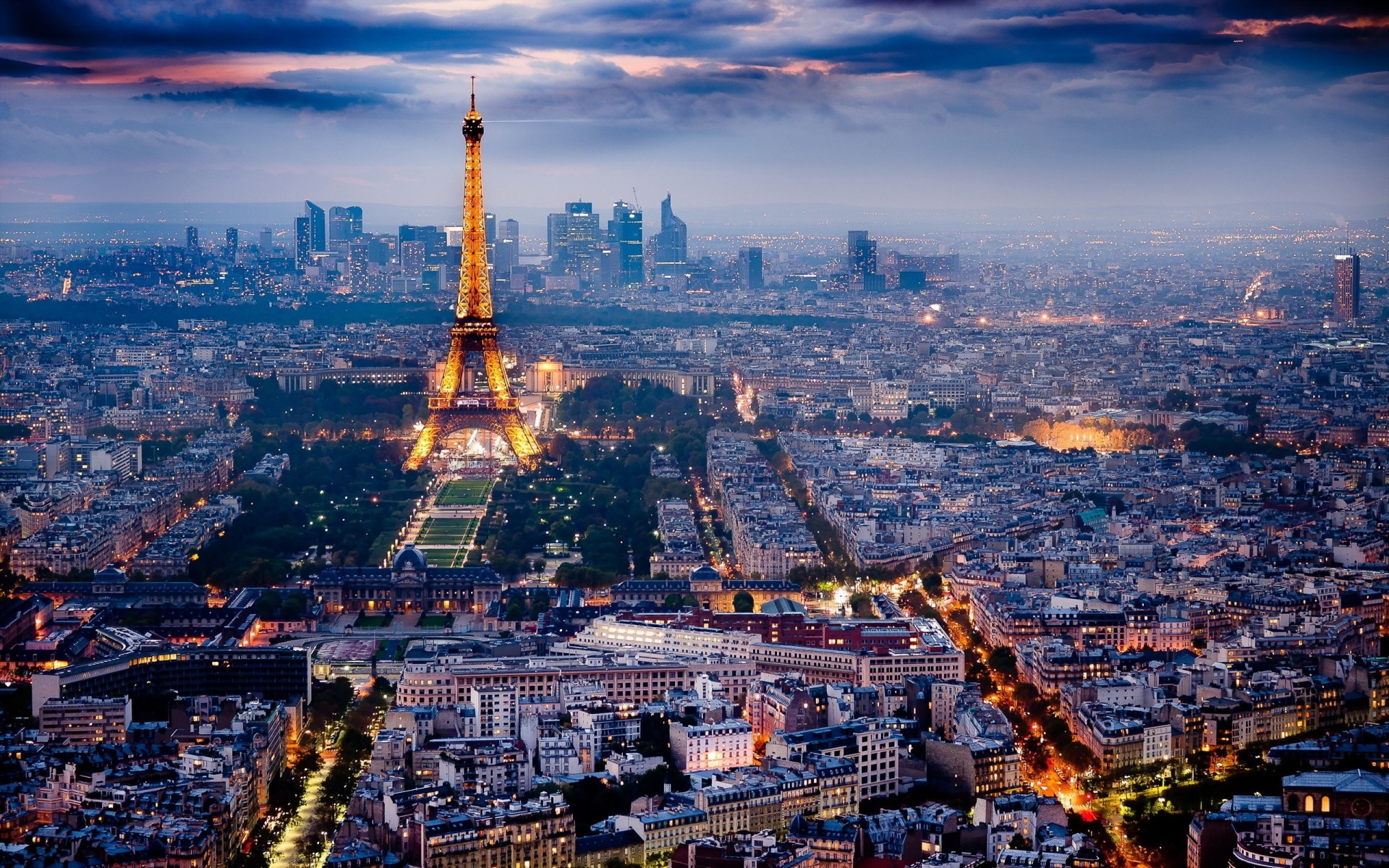 noche parís ciudad