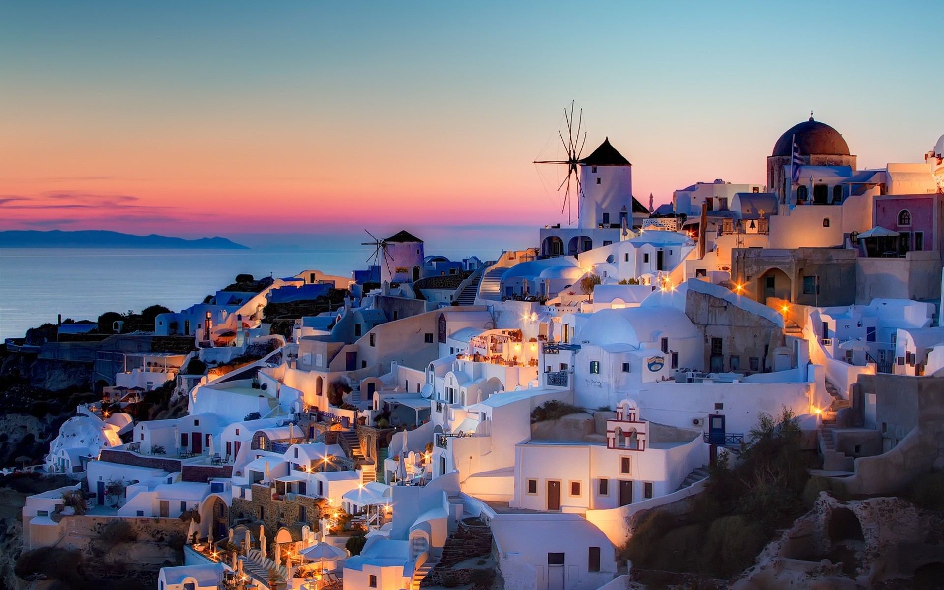 tramonto aigaio egeo grecia santorini casa