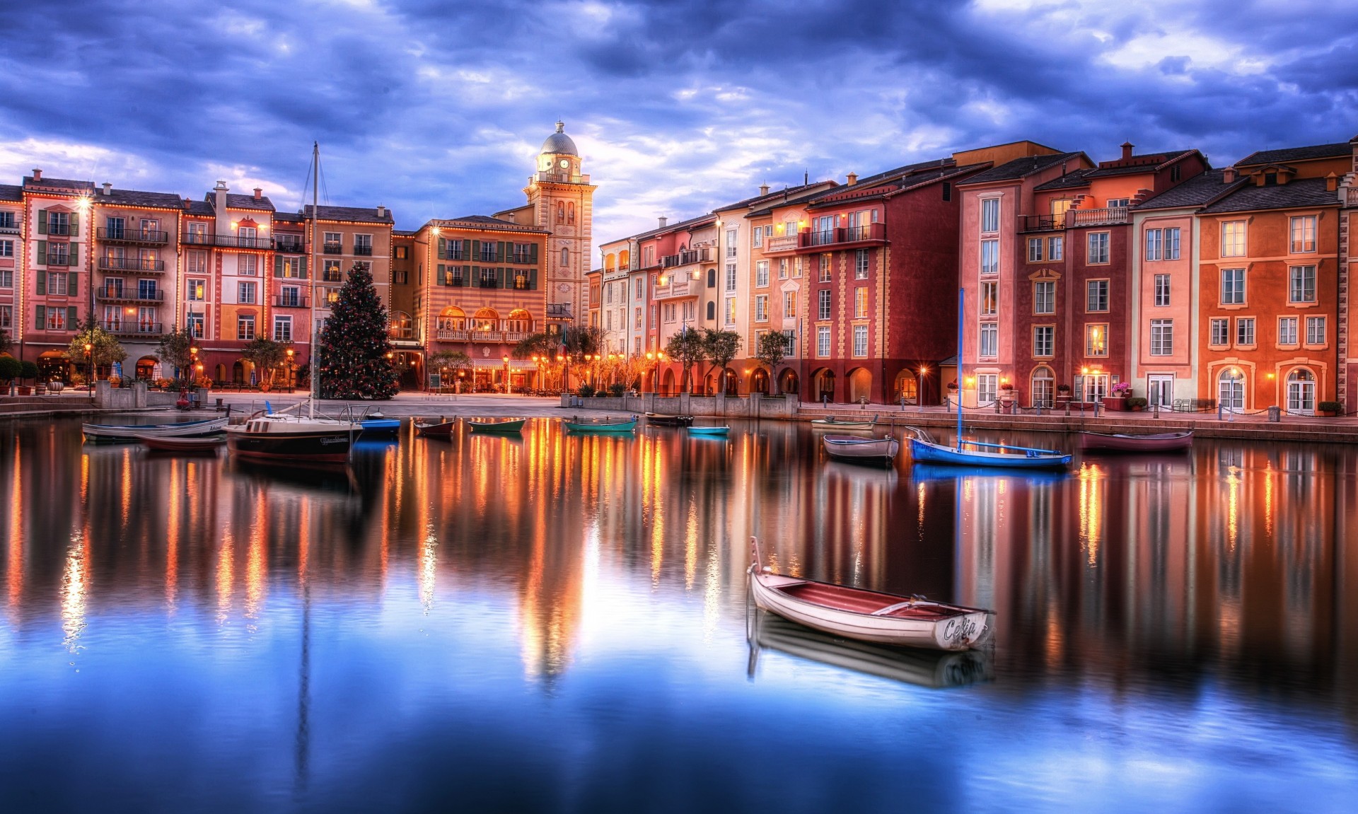 città costa orlando florida hdr barche stati uniti