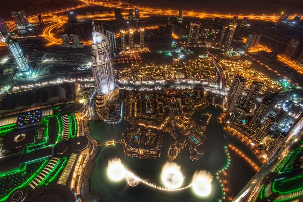 Night lights in the UAE city