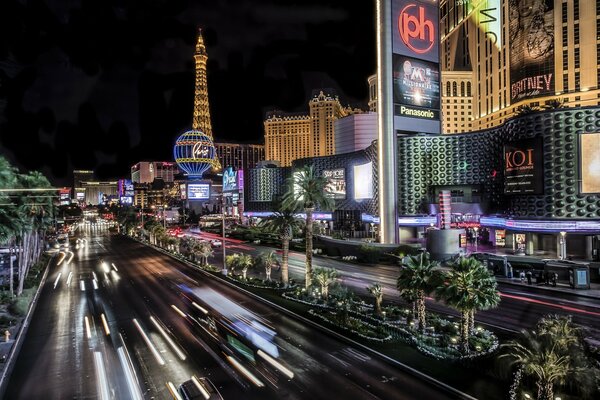 Erster Schnee in der Stadt Las Vegas