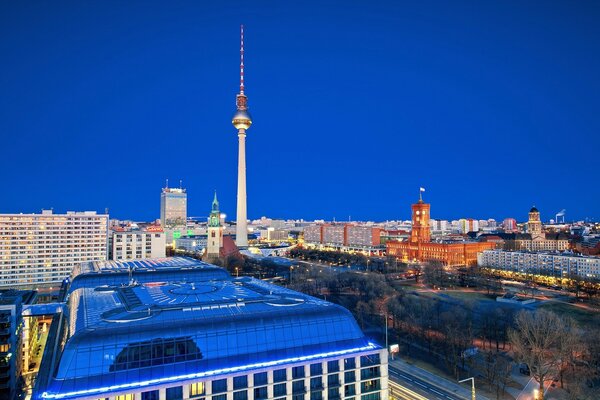 Vista de las casas de la ciudad de Berlín