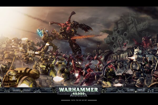 The battle of space Marines with the undead in Warhammer 40,000