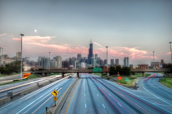 Empty roads in the morning