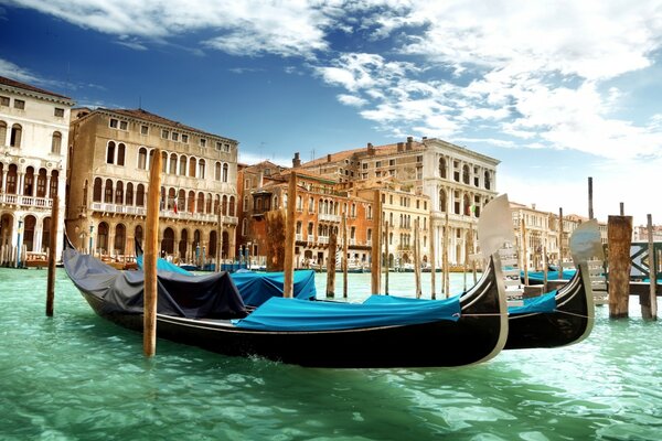 In Venice gondolas castles and water