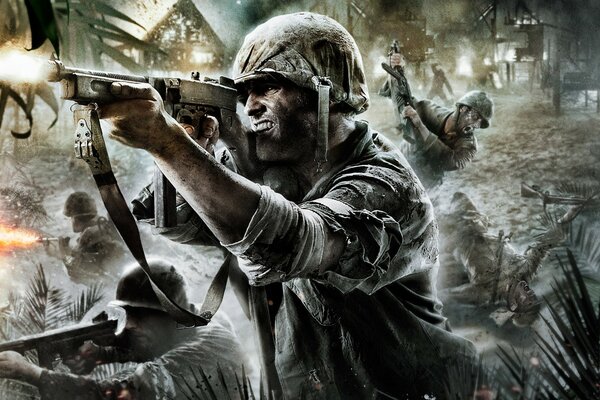 Soldati in guerra guerra Call of Duty