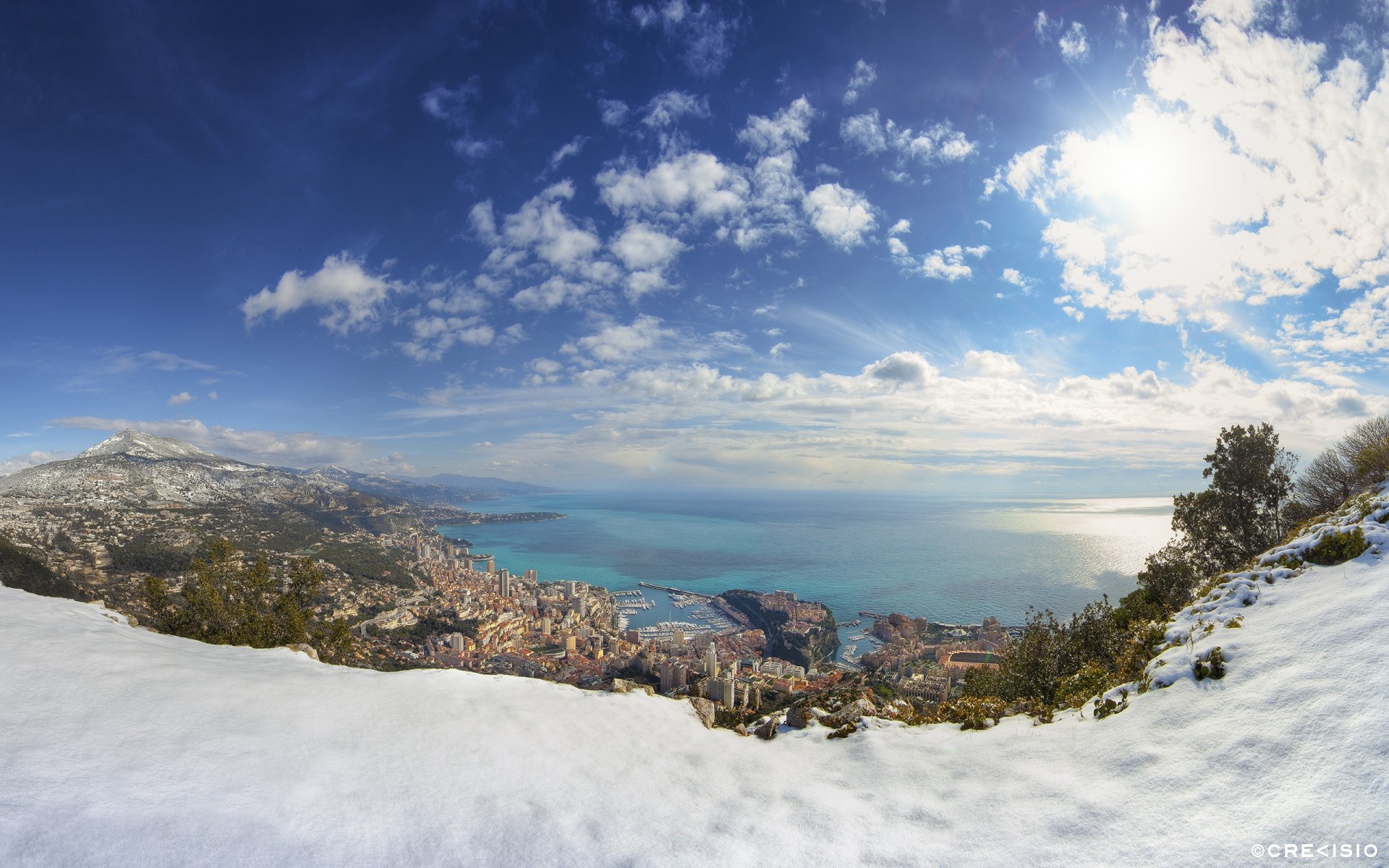 winter monaco panorama