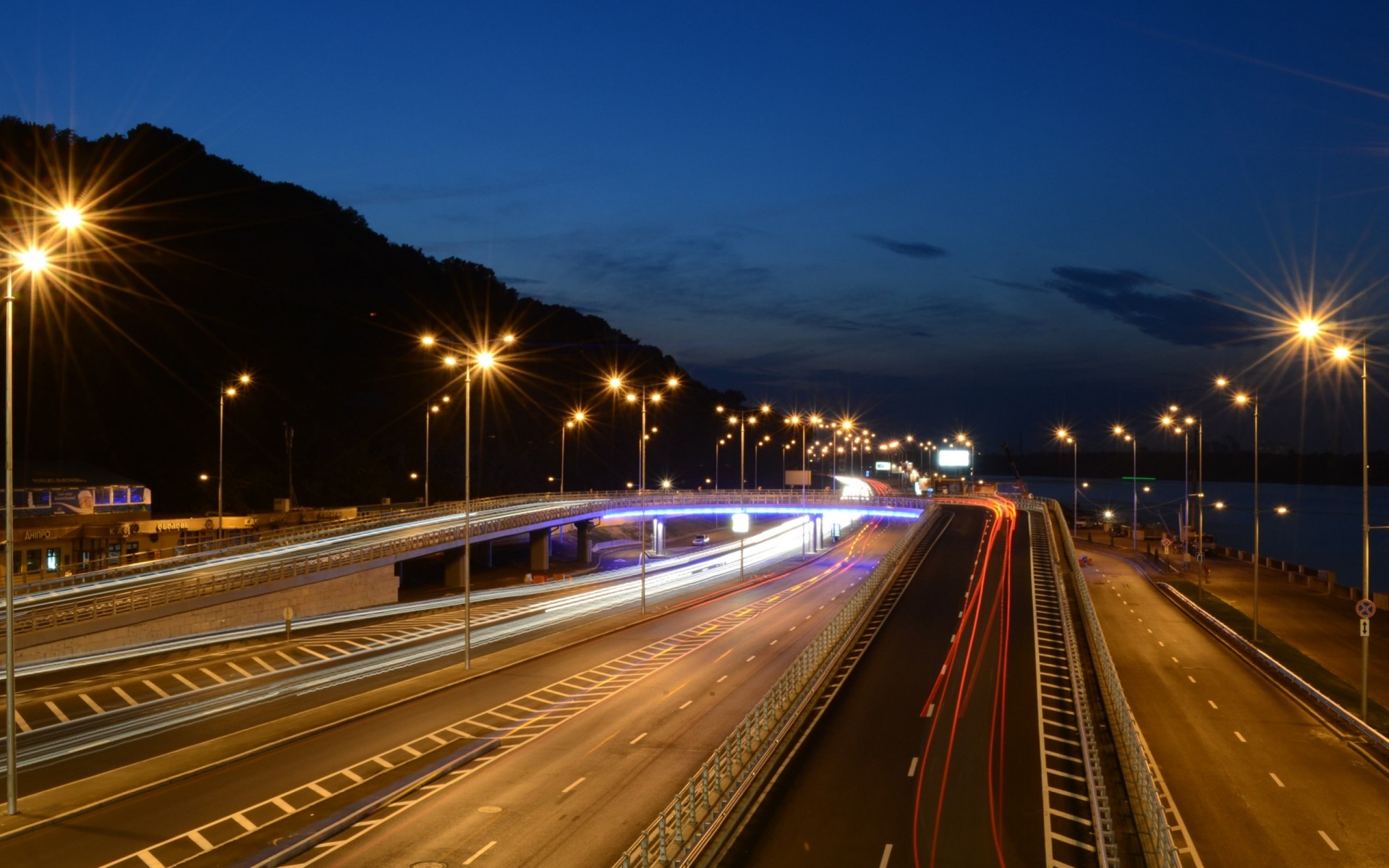 lichter kiew nacht straße