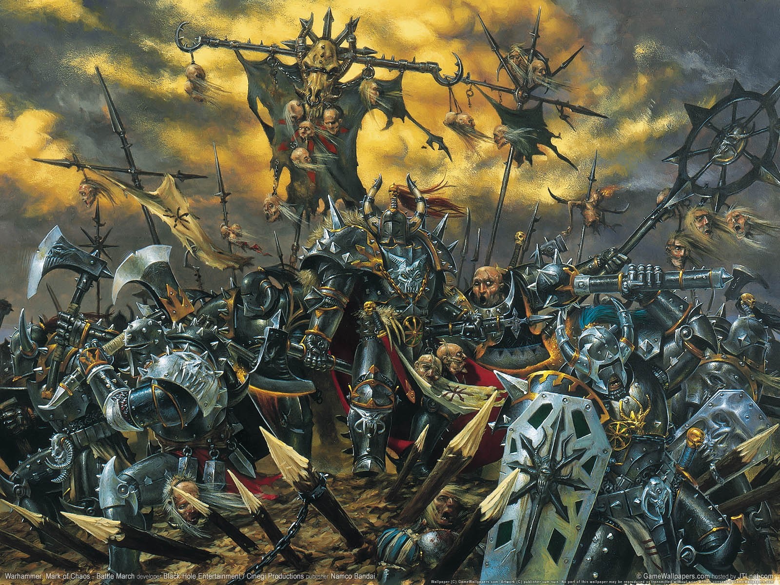 warhammer valutazione del caos caos caos battaglia morte ascia mazza scudi palizzata