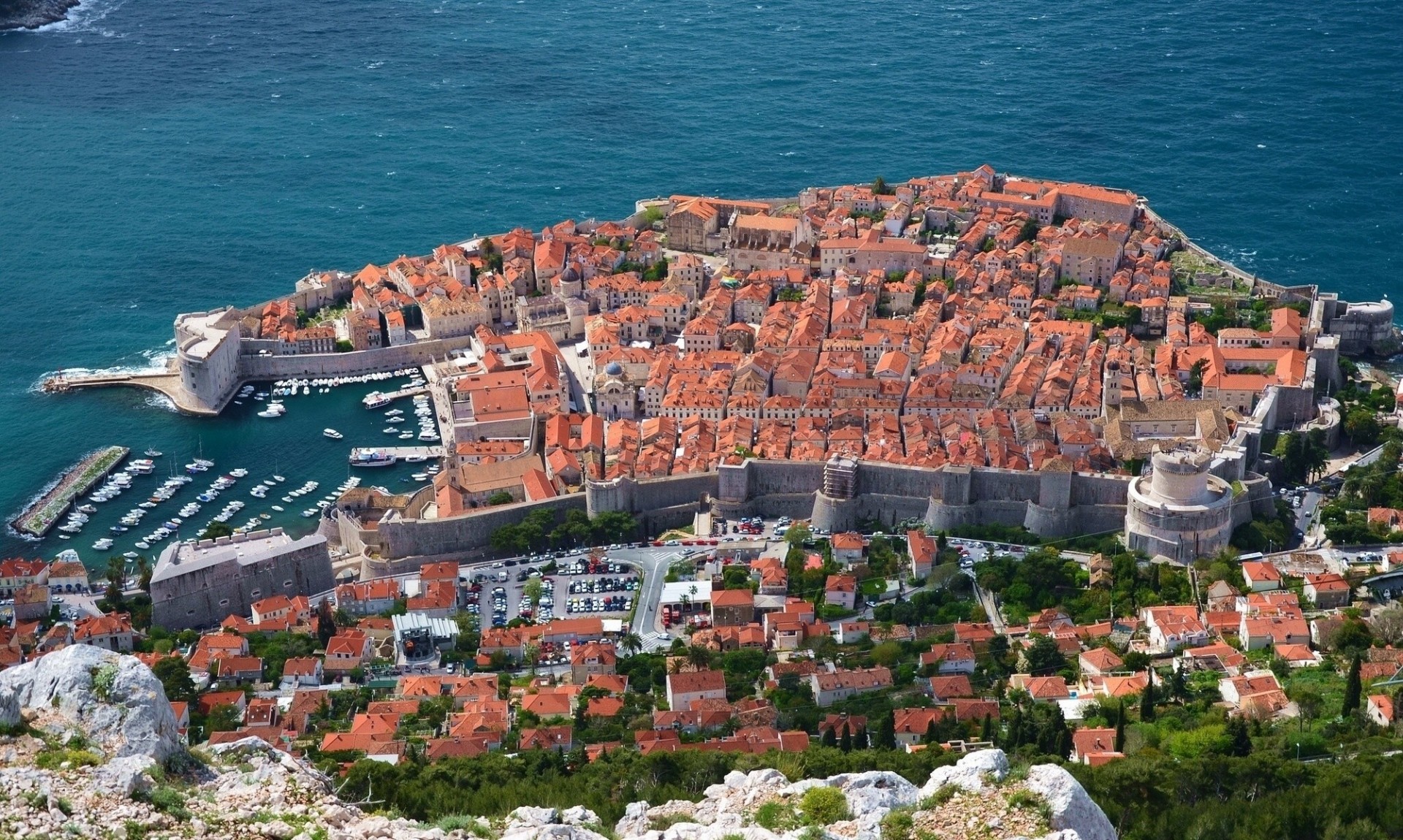 dubrovnik adriatic sea croatia coast panorama