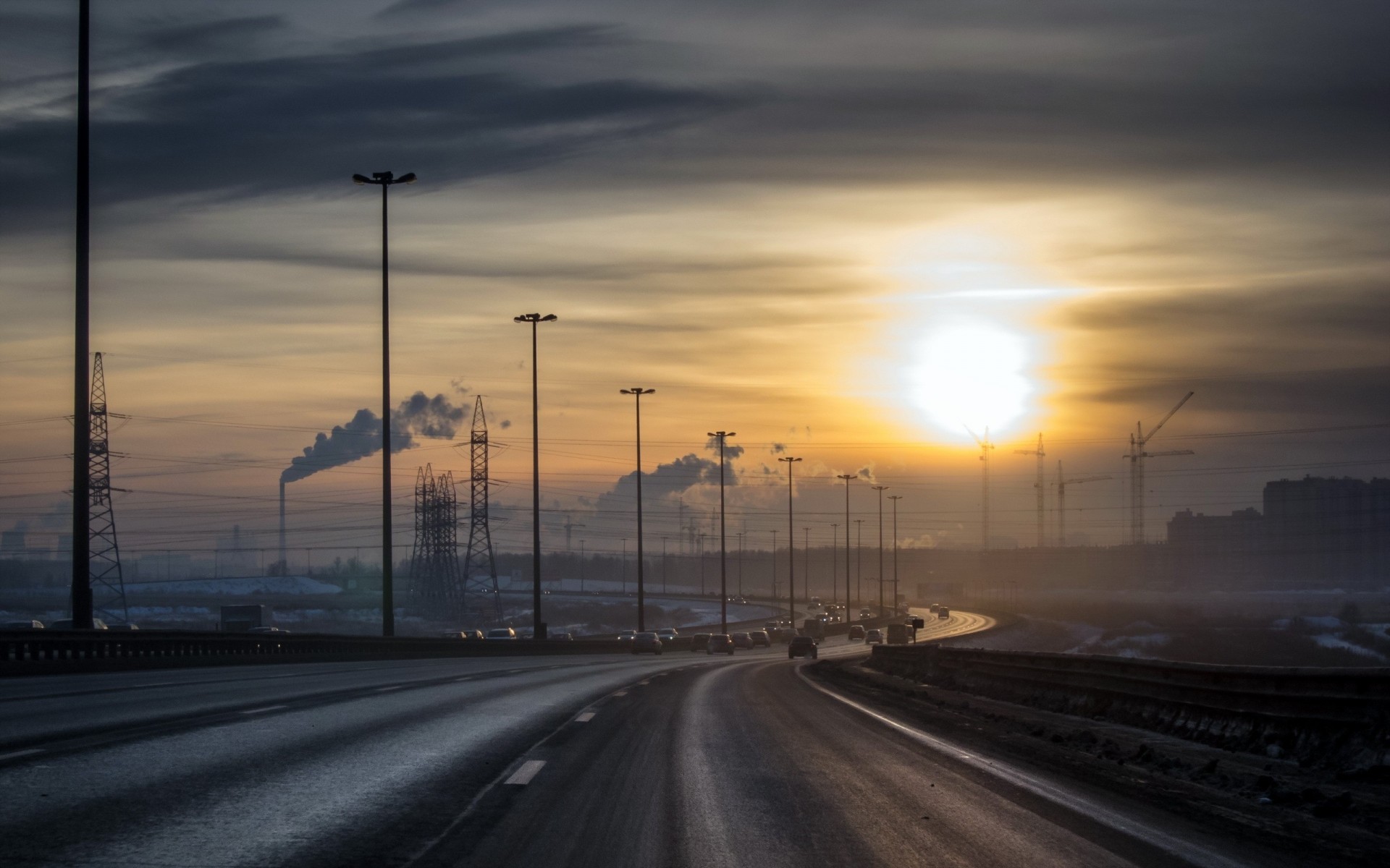 frost sun peter landscape car