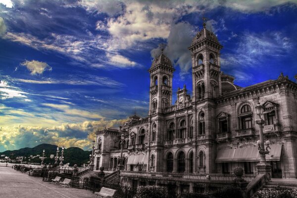 The Town Hall in Spain in clear weather