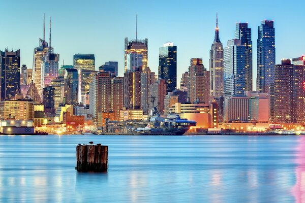 Vue sur le fond de l eau du New Jersey aux États-Unis