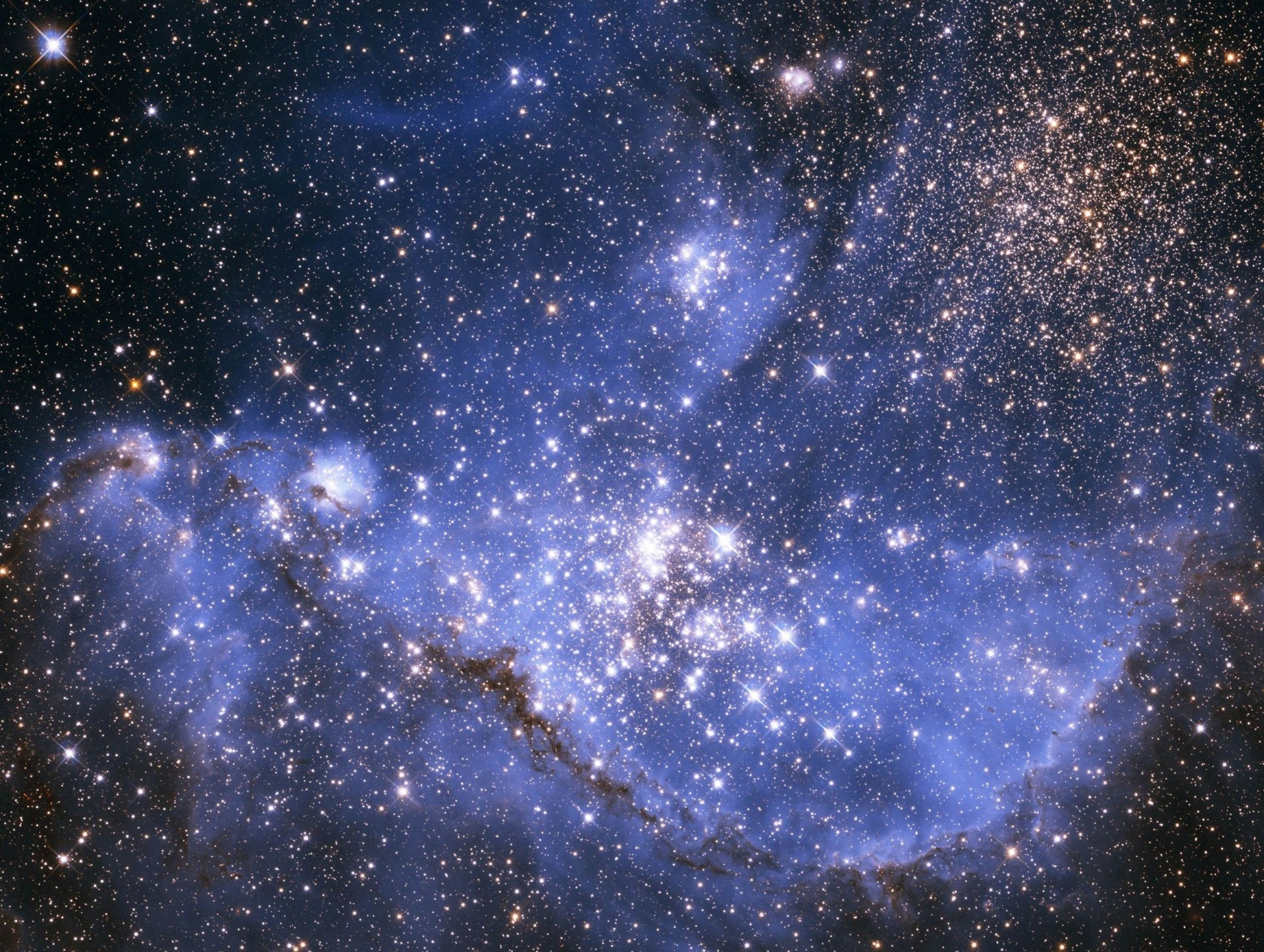 estrellas jóvenes pequeño magelan nube