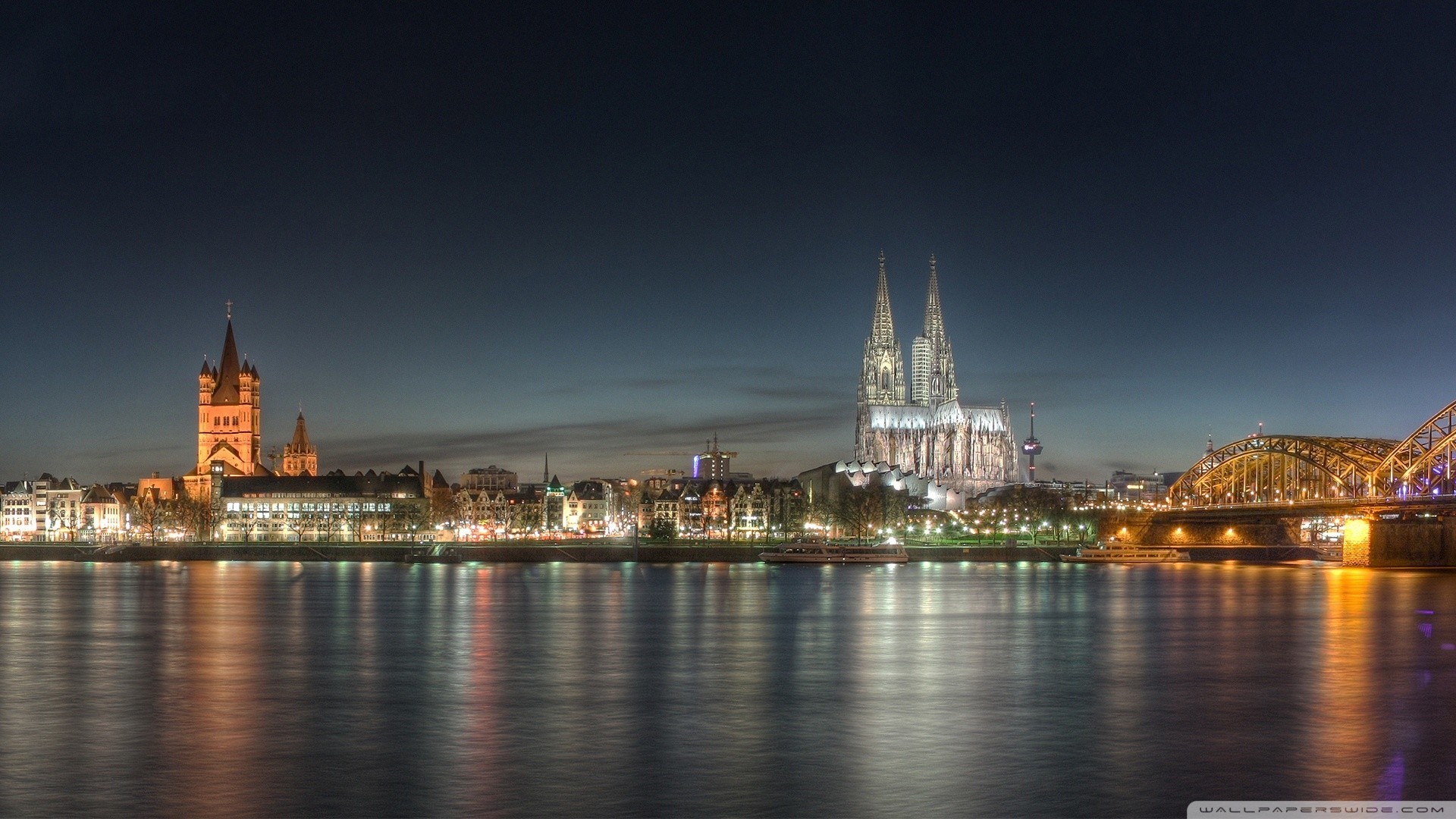 river rhine repair panoramic town