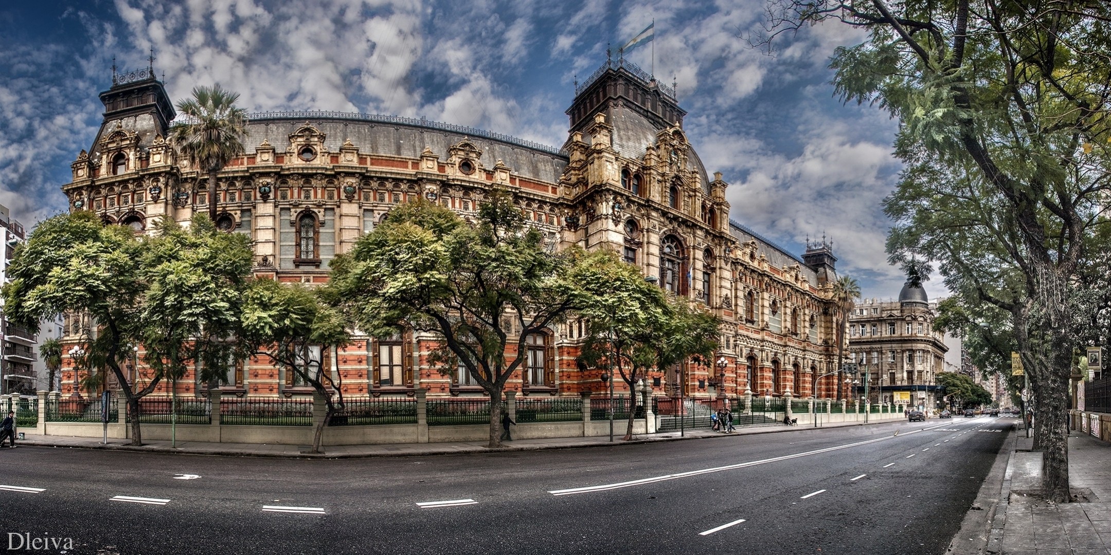 pałac argentyna droga buenos aires drzewa