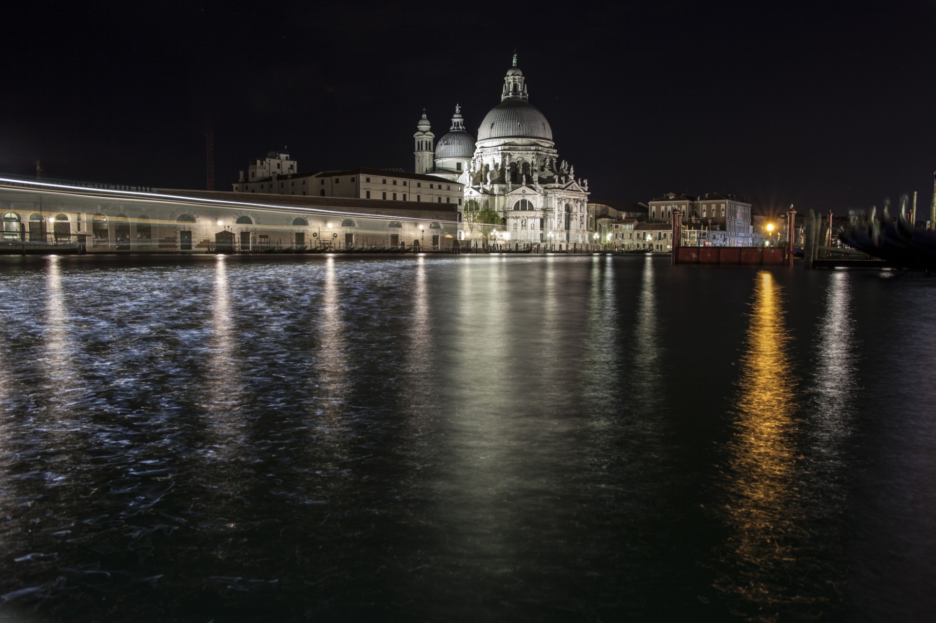 italia notte riflessione luce mare città acqua venezia gondole canale