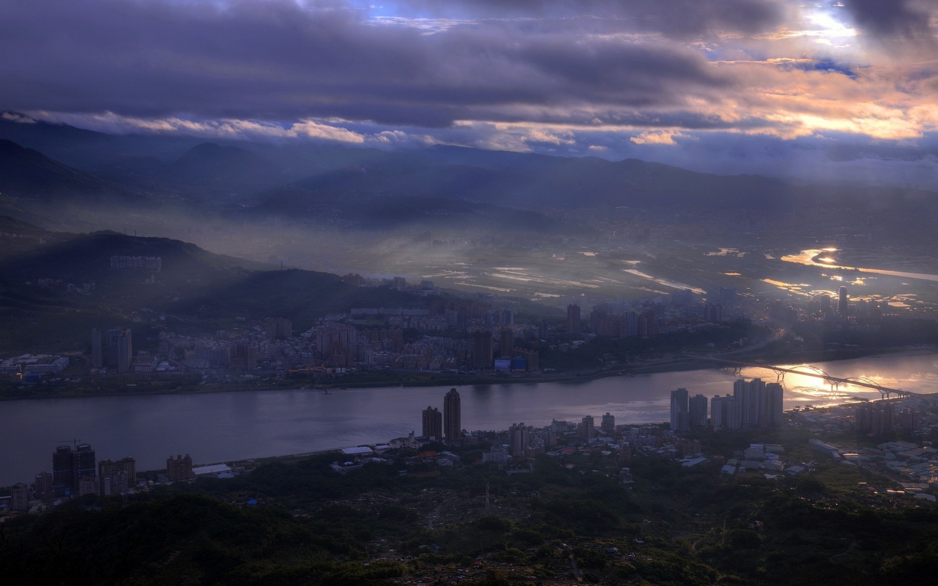 taiwán noche ciudad