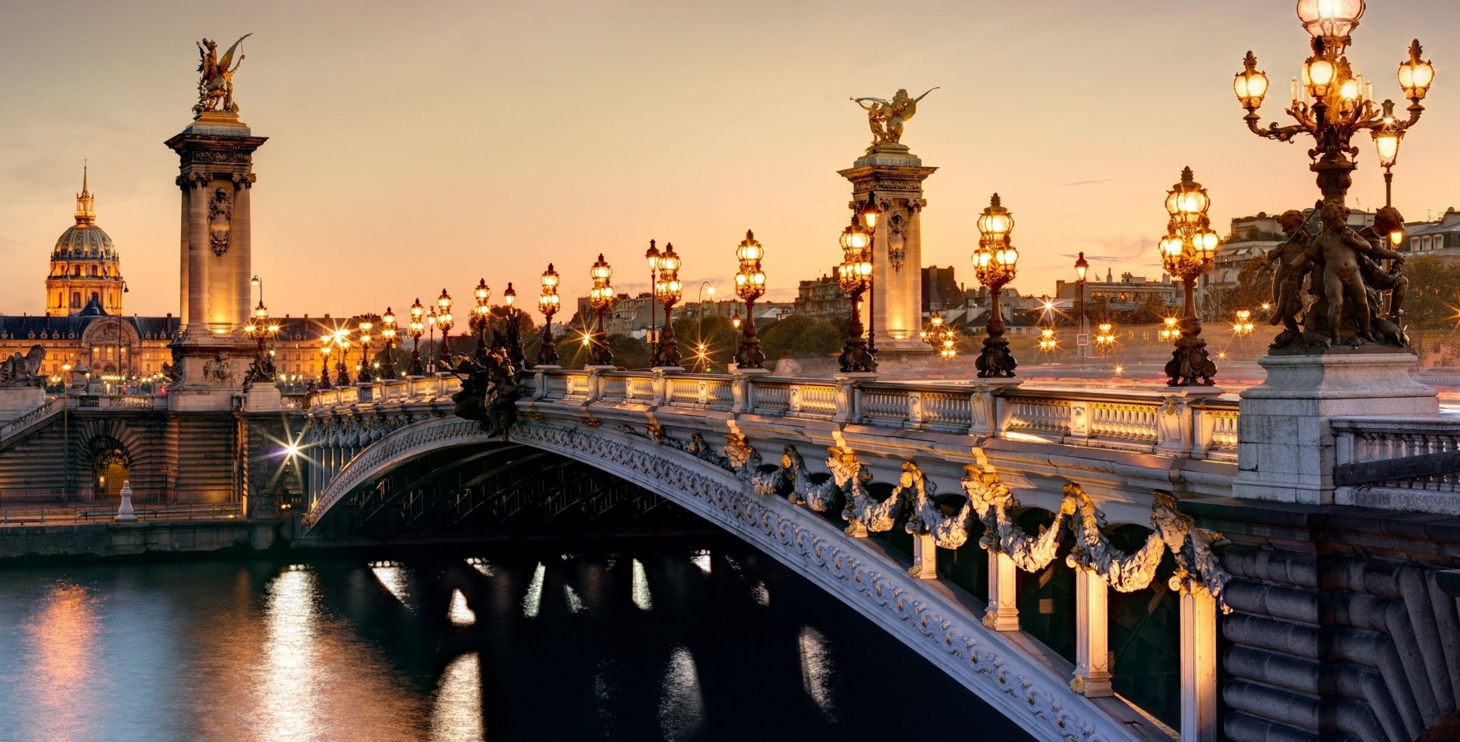 río sena francia luz parís ciudad luces noche