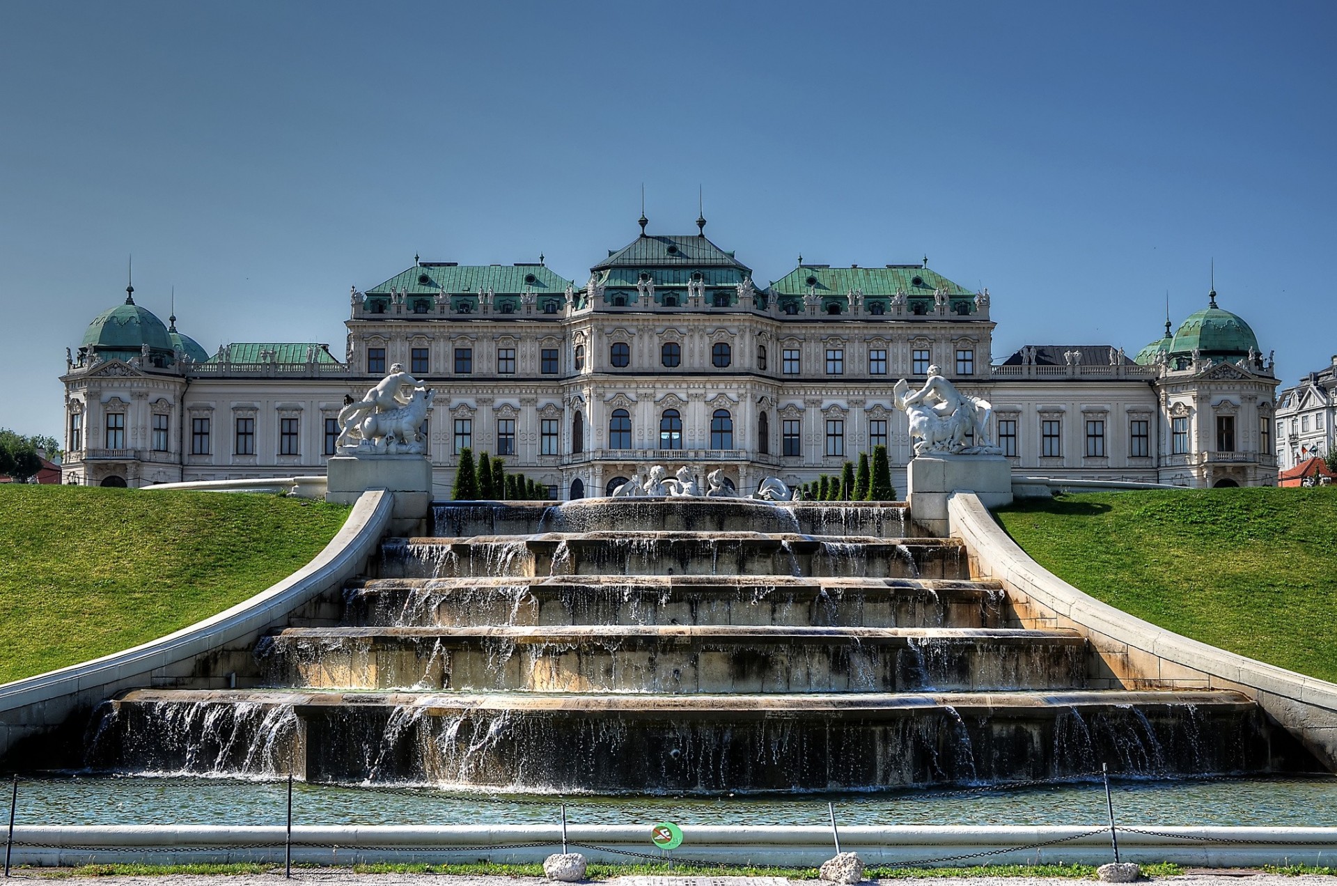 vienna sculpture garden furniture palace fountain hallstatt austria