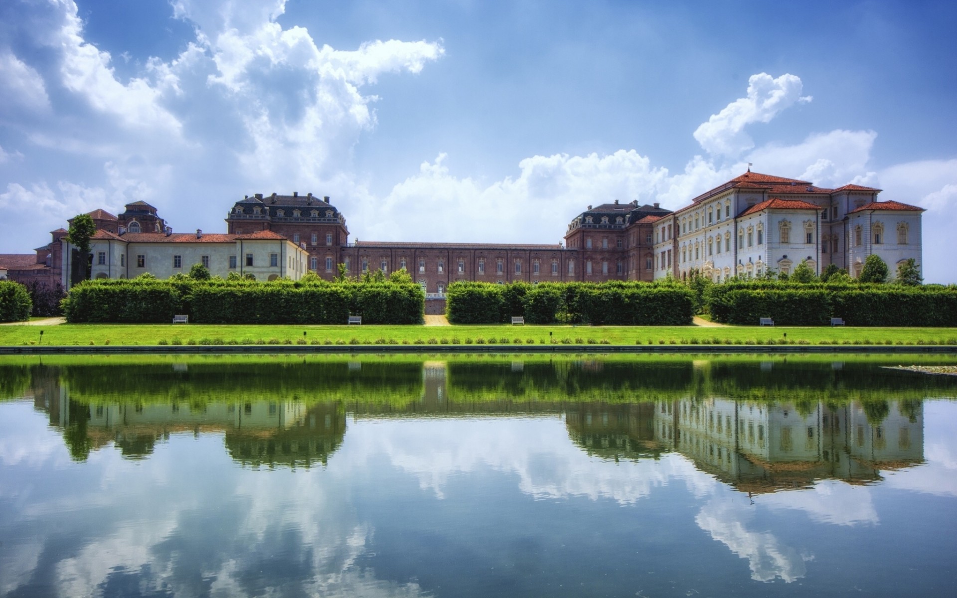 italia reflexión estanque palacio