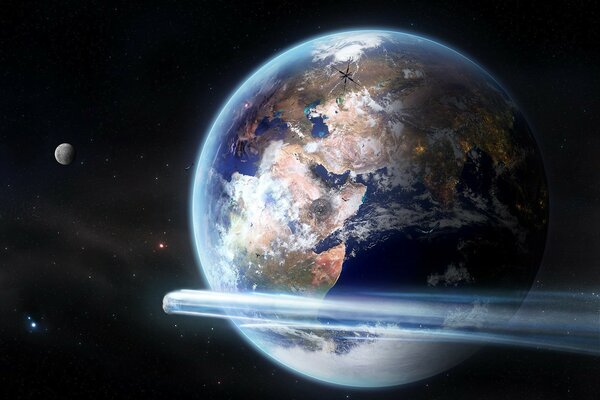 We see the planet earth in the photo it s just space guys