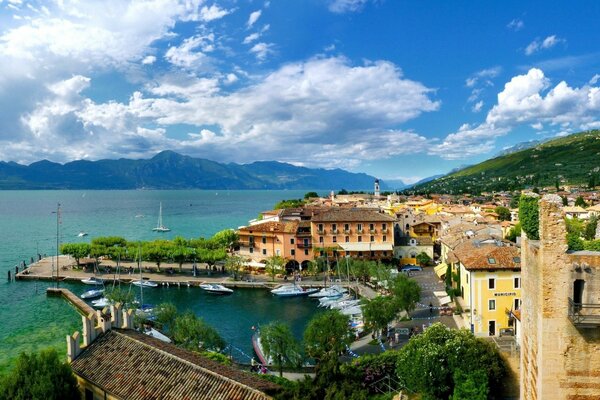 Italian coast with a small bay