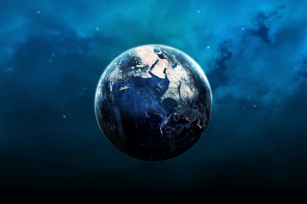 Planet Earth, mood color - blue