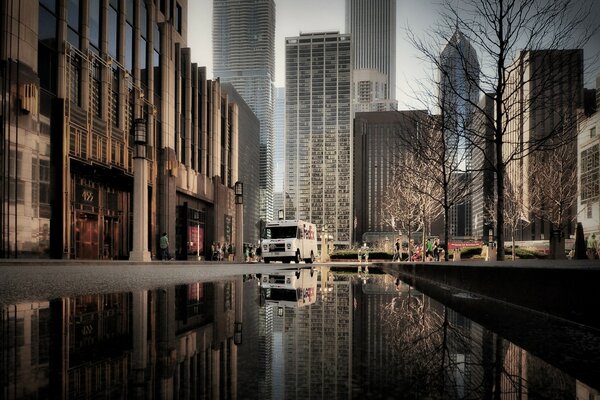 Chicago nach Regen am Donnerstag