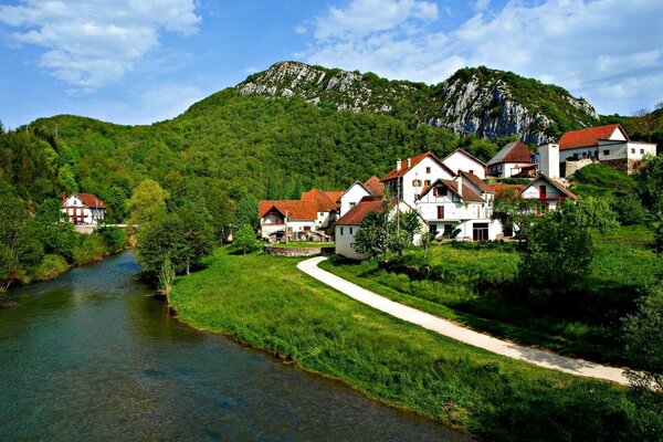 Hermoso paisaje del valle en España