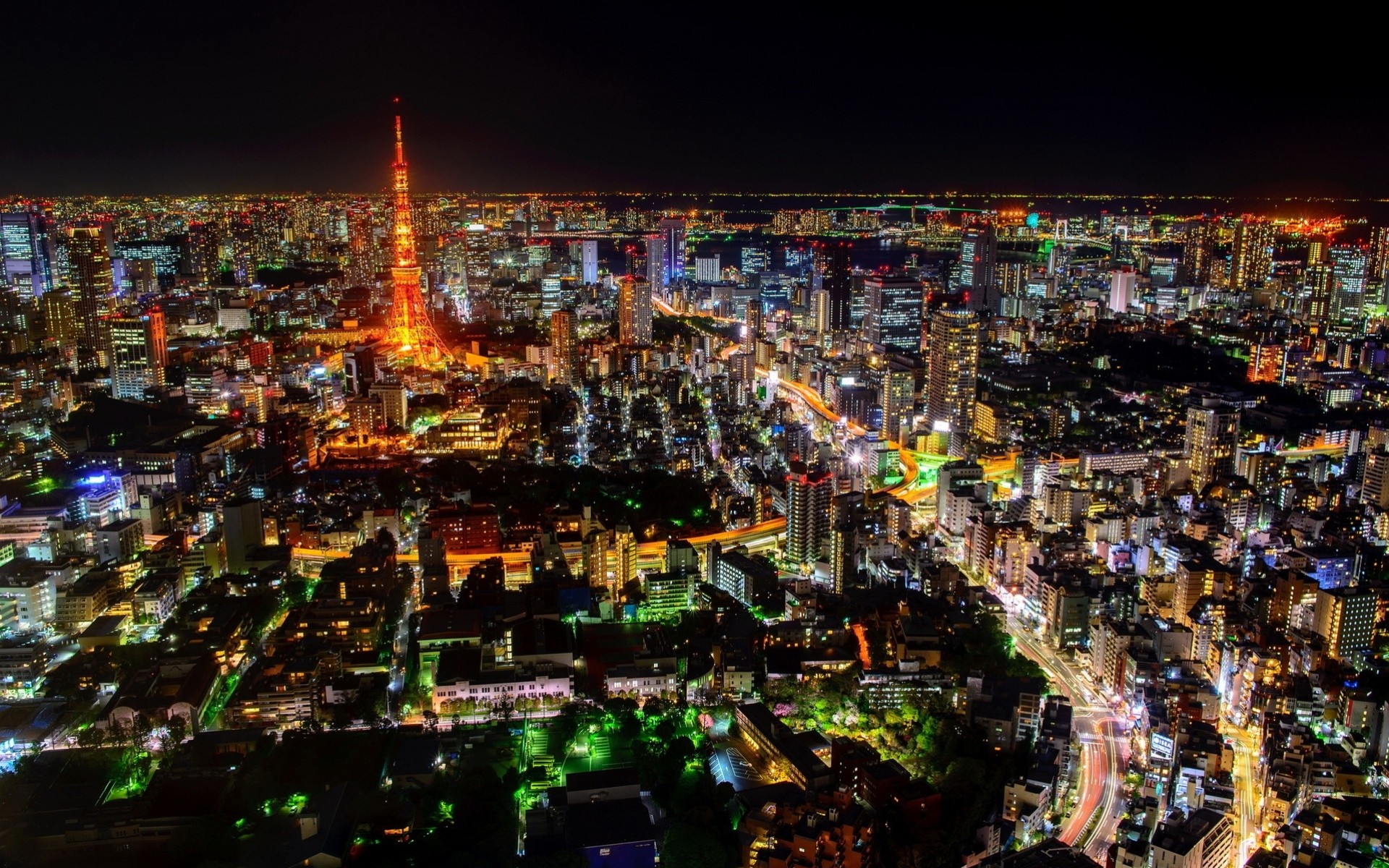 torre notte tokyo città