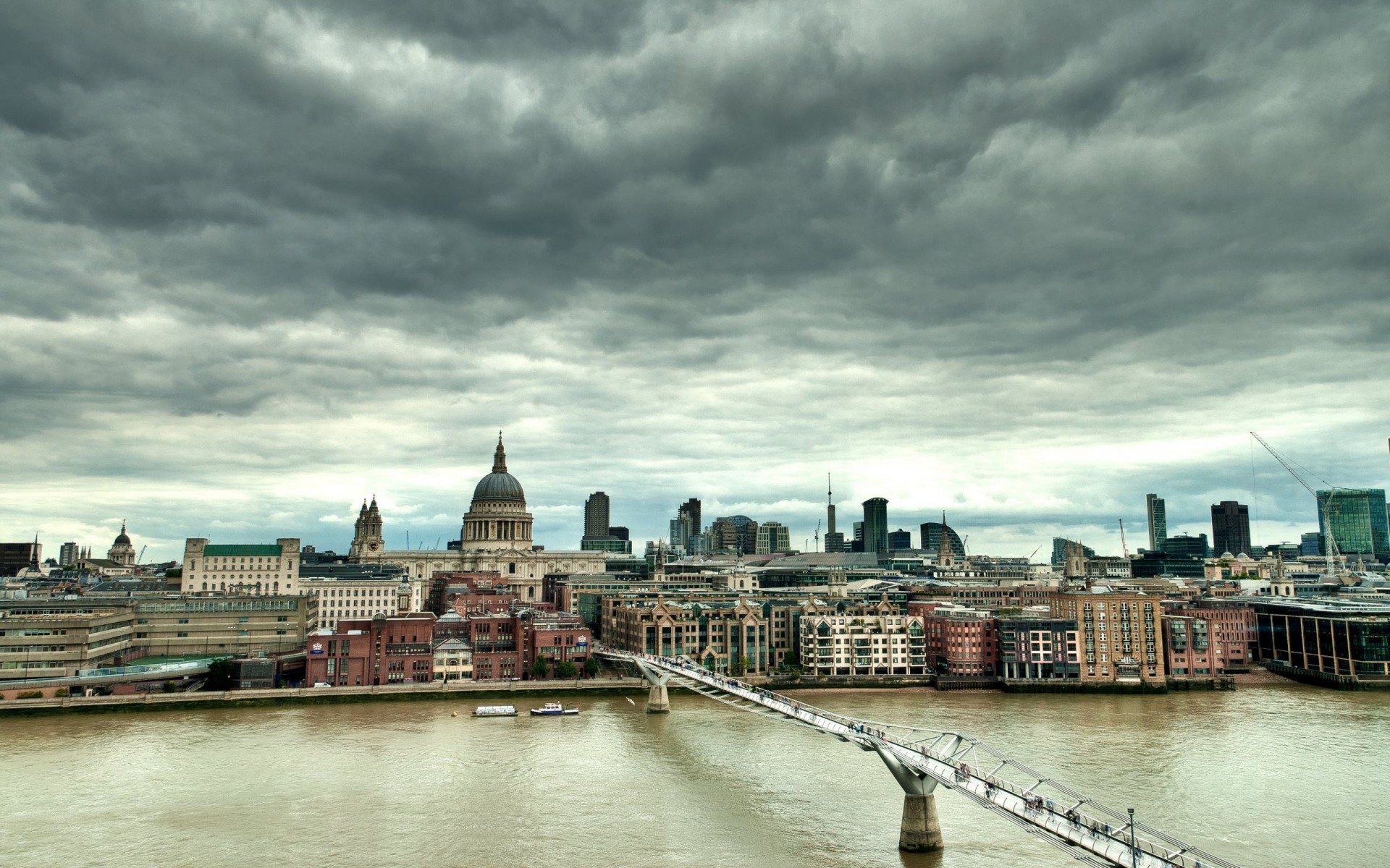 royaume-uni rivière paysage pont londres urbain ville