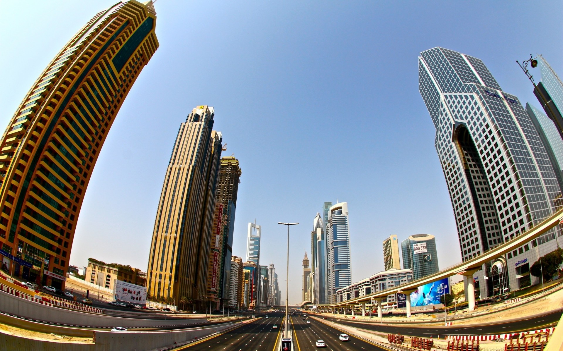 rue dubaï paysage urbain gratte-ciel