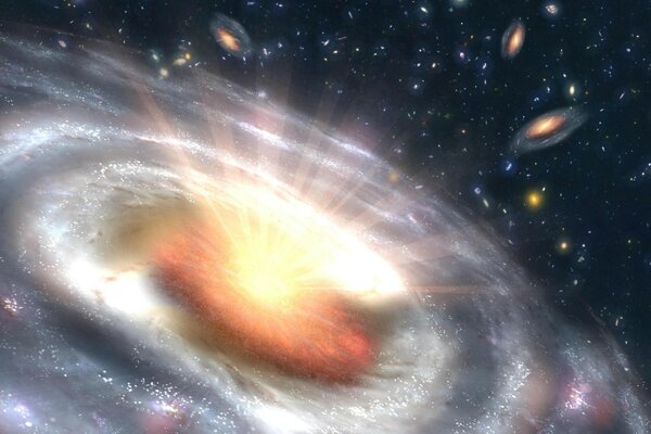 Космическая галактика взрыв звезды