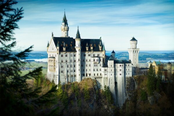 The castle is like a fairy tale located in Germany