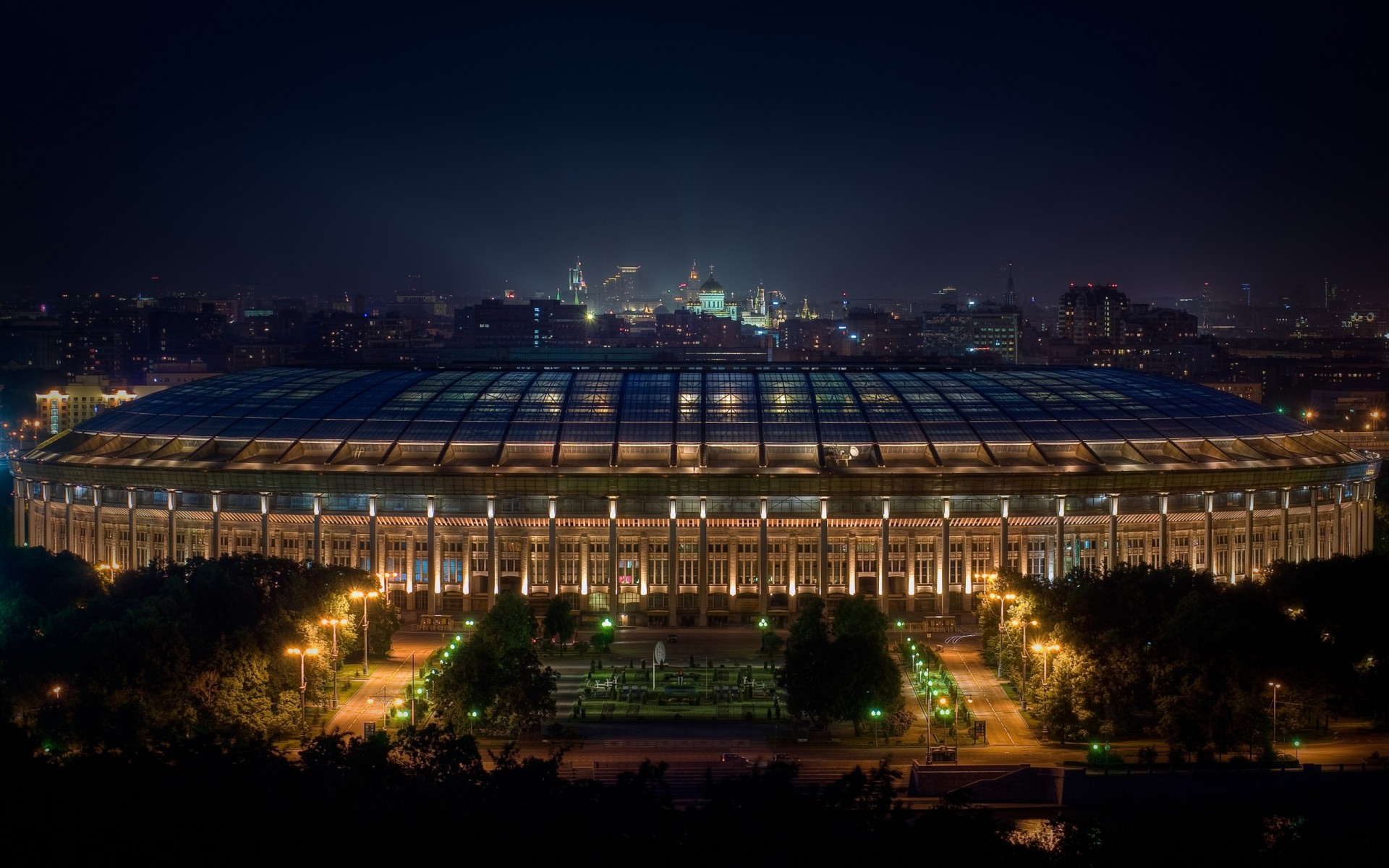 moskau licht nacht schwarz blau stadtzentrum