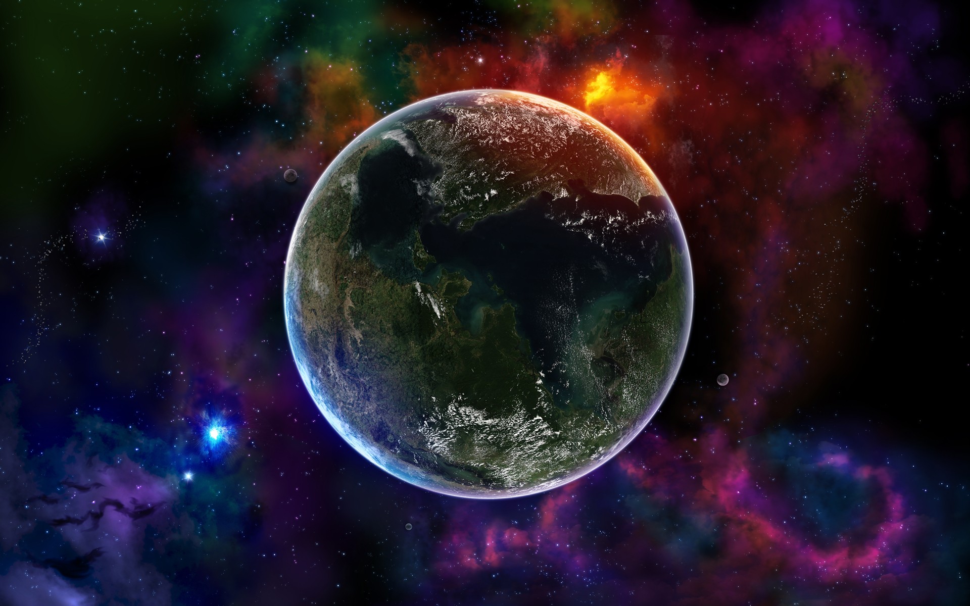 terra spazio pianeta colori stelle