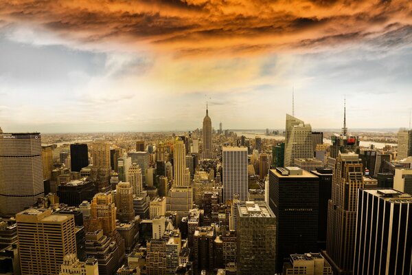 Panorama auf die Wolkenkratzer von New York