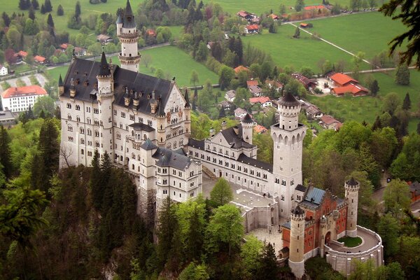 View of a beautiful huge castle