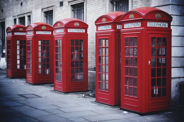 Budka telefoniczna w Londynie stolicy Anglii