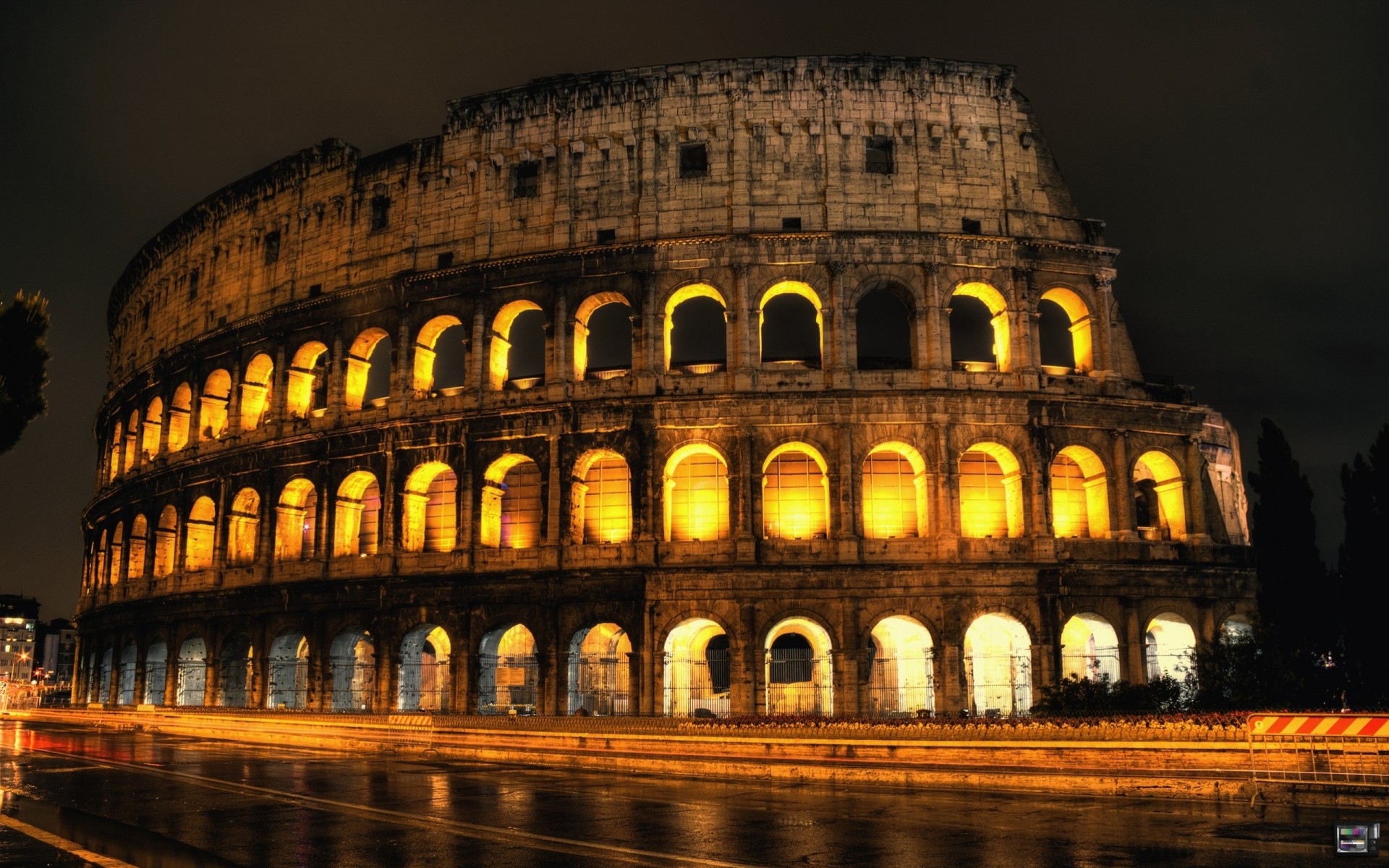 camino luz coliseo roma ciudad