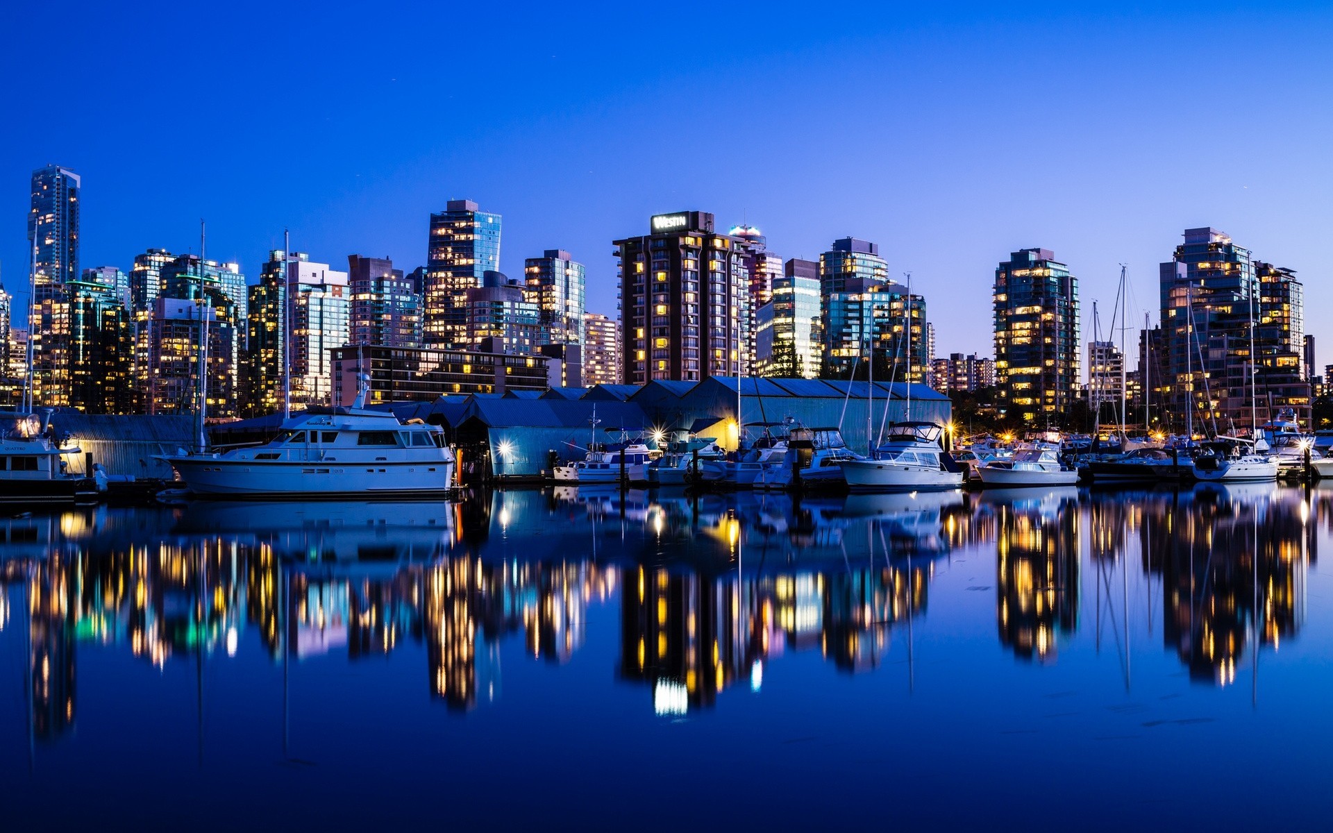 vancouver notte città canada