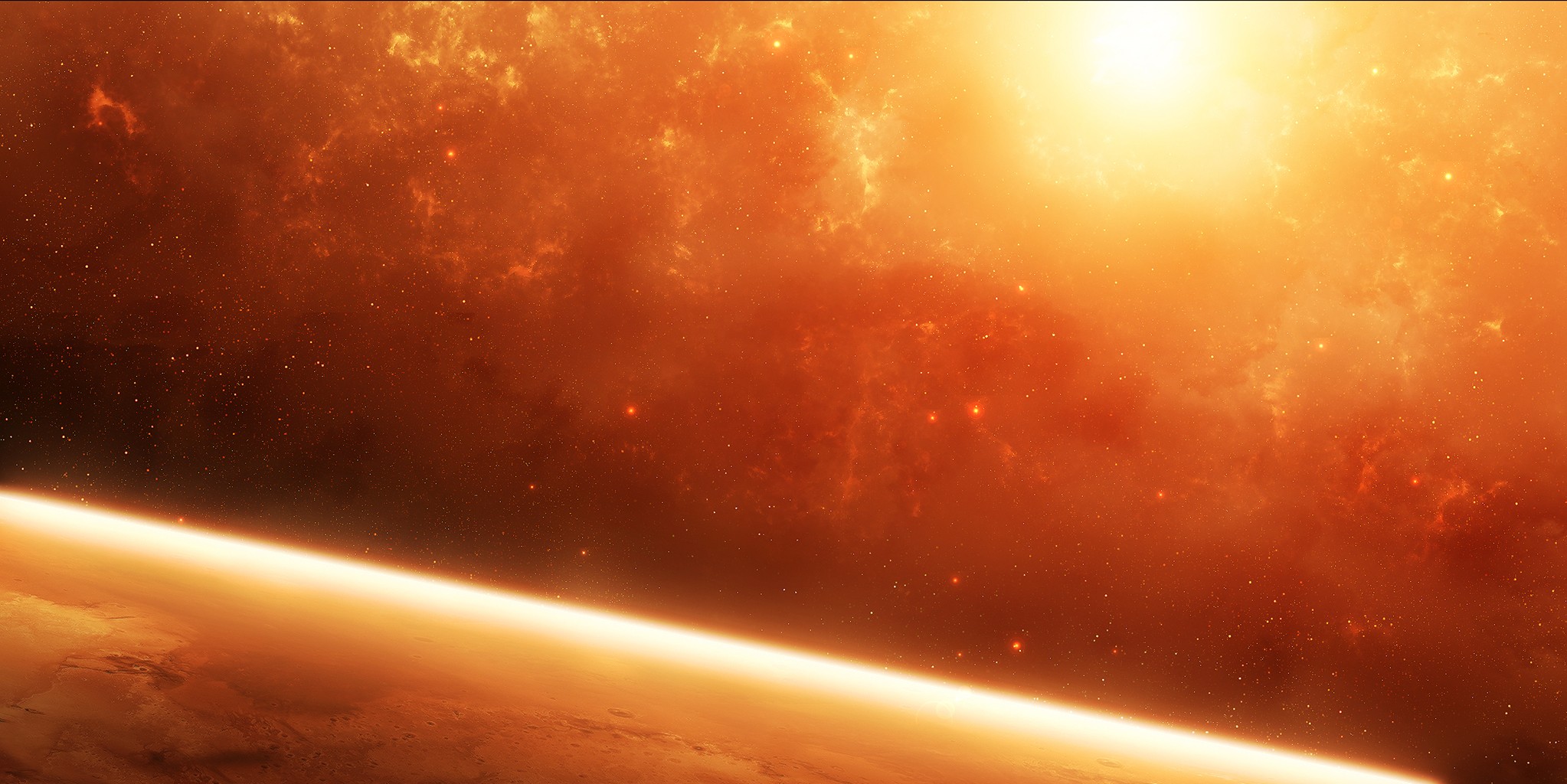 pace red planet atmosphere star nebula sun