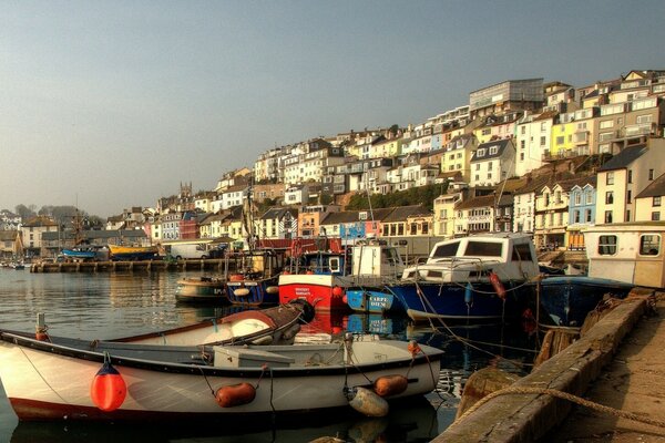 A port in England is a marina for boats