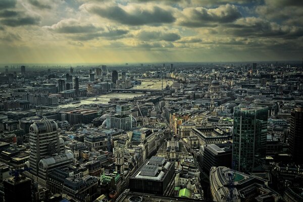 Vue aérienne de Londres